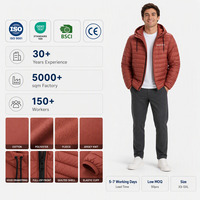 Ensemble de survêtement sportif pour homme, 2 pièces, veste à capuche entièrement zippée, fermeture éclair thermosoudée, poche poitrine, pantalon à revers, fabrication sur mesure