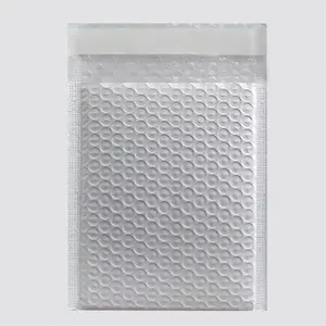 Envelopes acolchoados de plástico para correspondência, sacos de correio premium brancos bolha poli personalizados 18*25+4 cm