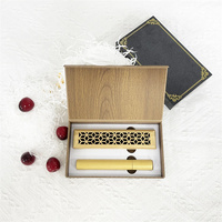 Bureau à domicile Salon de thé encensoir aromathérapie personnalisé porte-bâton gravé stockage de luxe oud brûleur d'encens boîte en bois