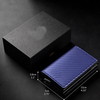 Dompet Kartu Kredit Bisnis Fangshui untuk Pria, Dilengkapi Proteksi RFID, Kapasitas 12 Kartu, Bahan Kulit PU, Tempat Kartu Logam