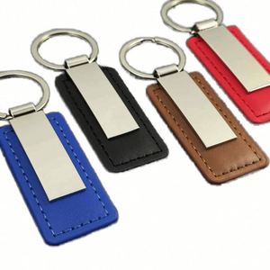 <b>Custom</b> logo Laser Engraving logo Sublimation Blank Faux Leather <b>Key</b> Chain Holder <b>Ring</b> <b>Custom</b> Luxury Car Pu Leather Keychain - Product Image 1