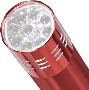 Mini Linterna LED de Aluminio de Alta Calidad Multicolor con 9 LED y Correa, Batería AAA No Incluida - Product Image 2