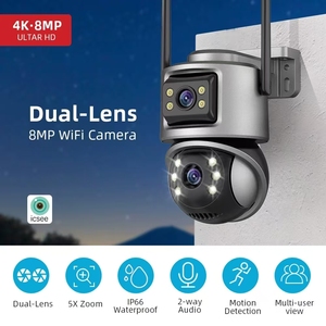 Dual Lens PTZ CCTV <strong>Camera</strong> Icsee Wifi Ptz <strong>Camera</strong> 6MP 5X Digital Wireless Human Motion Detection Ir <strong>IP</strong> Outdoor Security Cameras - Product Image 3