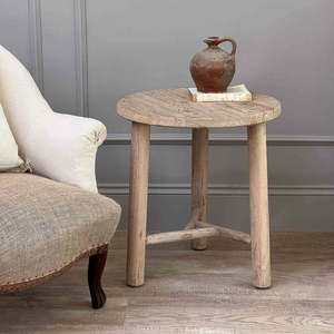 Modern Reclaimed Wood Side <b>Table</b> Solid Wood Nightstands Handcrafted Convertible Home Furniture Bedroom Living Room Outdoor KAMAL - Product Image 6