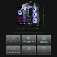 High Compatibility ATX Gaming Case 400mm GPU 360mm Water Cooling Support M-ATX Tempered Glass PC Computer Chassis