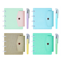 École En Gros Mini Budget Binder Pu Cash Enveloppe Argent Portefeuille Binder A7 Binder Portefeuille avec Fermeture Éclair