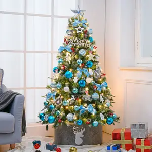 'Feel Real' Pre-lit Artificial Christmas Tree Includes Pre-strung Multi-Color Lights and Stand Jersey Fraser Fir - 7.5 ft