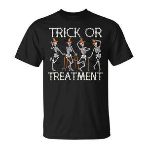 T-shirt d'Halloween pour thérapeute en physiothérapie Trick Or Treatment - Product Image 1