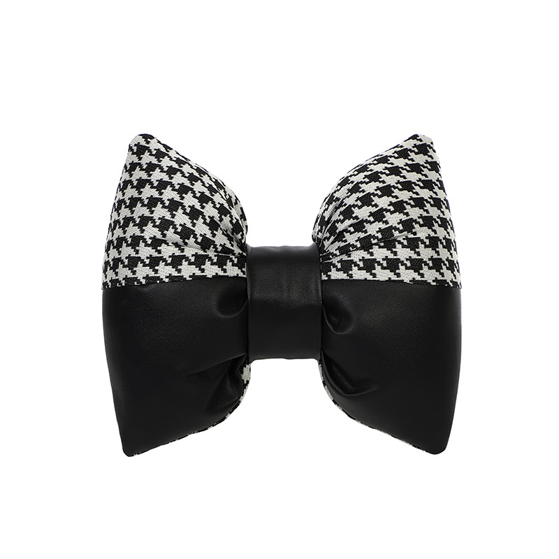 Houndstooth patchwork pillow
