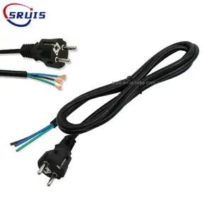 3*1.5 Iec 3Pin 10A 250V 250 16A kabel soket adaptor daya kabel steker 3 Pin Eu ke Iec320 C15 konektor