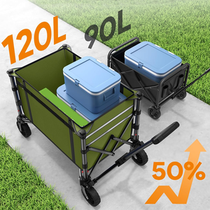 Custom OEM Supported Sturdy 220LBS All-Terrain Folding Wagon for Outdoor Industrial & <b>Storage</b> Use - Product Image 5
