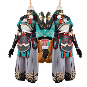Costume de <span class=keywords><strong>cosplay</strong></span> de personnage d'anime <span class=keywords><strong>Gorou</strong></span>, ensemble complet, uniforme de renard, perruque, oreilles, queue, tenue de combat pour fête d'Halloween - Product Image 2