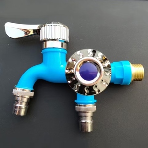 Connecteur rapide <span class=keywords><strong>double</strong></span> contrôle <span class=keywords><strong>Double</strong></span> <span class=keywords><strong>sortie</strong></span> <span class=keywords><strong>robinet</strong></span> mural 1/2 "Interface universelle en plastique bassin extérieur maison salle de bain tuyau - Product Image 6