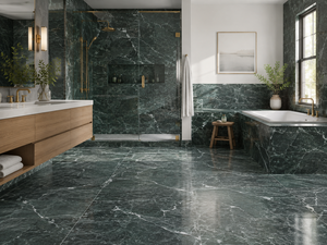 UnionStone Wholesales - Baldosas de mármol verde Prada pulido para suelos de baño y revestimientos de pared - Product Image 1