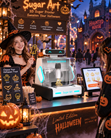Imprimante 3D de bonbons pour fêtes d'Halloween, idéale pour l'art sucré, les petites entreprises, les pâtisseries et la location événementielle