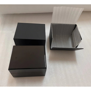 Factory Direct Custom Small-batch <b>Black</b> Luxury Watch <b>Box</b> with <b>Black</b> Leather Interior for Men High-End Brand Watch Gift Packaging - Product Image 6