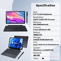 Nouvelle tablette PC 2 en 1 Surface 11,6/13,3 pouces Win N4000/N4120/N5000 4 Go 6 Go de RAM 128 Go avec clavier pour le bureau/la maison/l'éducation
