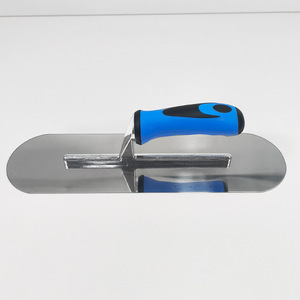 Espátula ovalada de acero inoxidable para enlucido, herramienta ergonómica para acabado de pisos de cemento - Product Image 1