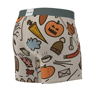 Venta al por mayor ETHI 2023 Pantalones cortos de poliéster deportivos transpirables Impreso Boxers Logo personalizado Hombre Ropa interior - Product Image 6