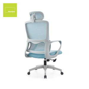 KEPO Chaise de bureau ergonomique moderne pivotante et mobile en tissu, confortable, avec accoudoirs fixes et dossier en maille - Product Image 2