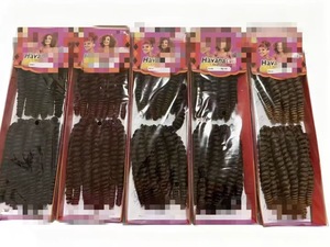 BEZALE 2 #   Extensions de cheveux synthétiques pré-bouclées de 8 pouces, texture naturelle douce, tresses bouclées, coiffure tressée, prix d'usine - Product Image 5
