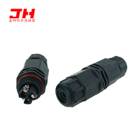 Connecteur de câble de soudage JIAHUI IP67 M21 3 broches à verrouillage par filetage, étanche et anti-électrocution, mâle vers femelle, pour éclairage LED