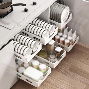 Organizzatore di armadietti estraibili bianchi moderni in stile fattoria e caffè cassetto scorrevole per Buffet - Product Image 3