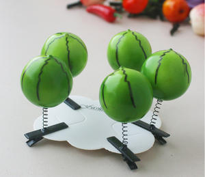 Pinzas para el pelo DIY con diseño de frutas vívidas, accesorios para el pelo con resorte y juguete de peluche vibrante para fiestas - Product Image 5