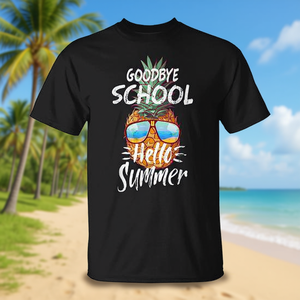 Adieu l'école, bonjour l'été ! T-shirt Ananas « Dernier Jour d'École » pour Usage Promotionnel - Product Image 3
