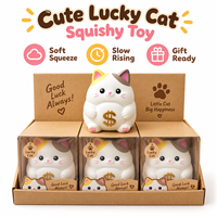 Groothandel Jumbo Cookie Kat Spook Eend Pinguïn Squishy Speelgoed TPR Zacht Knijpbaar Draagbaar Fruit Zintuiglijk Fidget Stress Verlichtend Cadeau