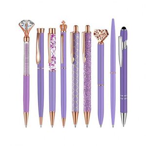 Bolígrafo Retráctil de Metal con Diseño de Corona de Cristal de Diamantes de Lujo y Logotipo Personalizado para Regalo de Boda - Product Image 1