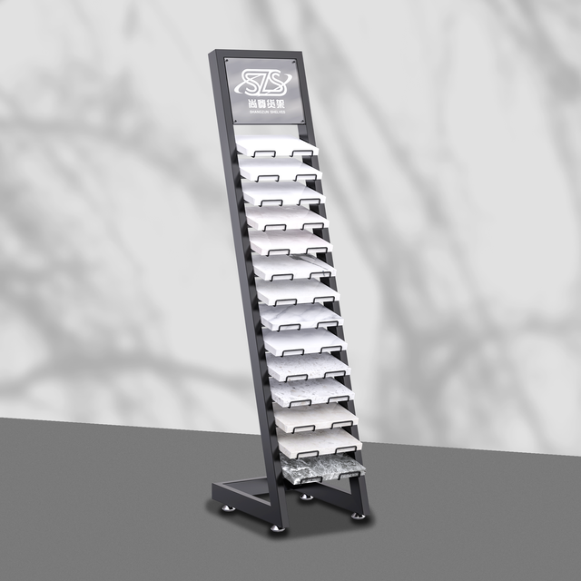 Factory Customized Floor Stands Showing Ceramic Tile Tower Holder Stone Marble Granite Quartz Sample Display Stand Rack