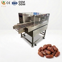 Machine d'enrobage de chocolat CE SUS304 avec tunnel de refroidissement pour la fabrication de dattes et les petites confiseries