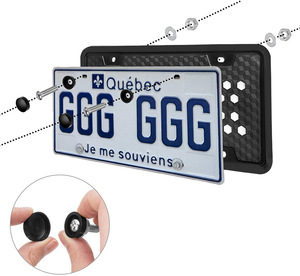 Hot bán Silicone đen tấm giấy phép khung bền chúng tôi tiêu chuẩn tấm giấy phép khung với lỗ nước - Product Image 3