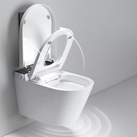 Cuvette de toilette électrique intelligente monobloc encastrée de luxe pour salle de bain automatique armoire de toilette intelligente suspendue au mur