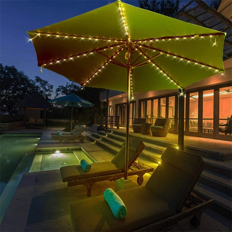 amir patio umbrella light LED No cords Treasure Garden 13-ft Outdoor Patio