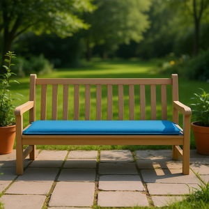 Cojín Rectangular para Banco de Jardín de Tela Oxford Azul, Almohada para Exteriores, Extraíble, Lavable, para Uso en Todas las Estaciones - Product Image 2