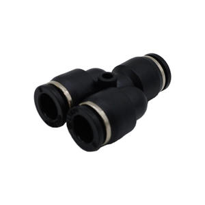 HANUMAN IPY04 06 08 10 12 14 16 5/32 3/16 <span class=keywords><strong>1</strong></span>/4 5/16 3/8 <span class=keywords><strong>1</strong></span>/2 Raccords de tuyaux d'air en plastique à connexion rapide à 3 voies en forme de Y - Product Image 3