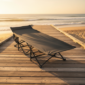 Lit <span class=keywords><strong>de</strong></span> camping gonflable <span class=keywords><strong>de</strong></span> luxe au design moderne avec cadre en <span class=keywords><strong>fer</strong></span> et matelas en mousse Oxford pour la randonnée en plein air et les voyages à la plage - Hitree - Product Image 1