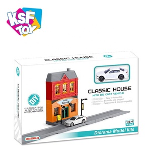 Venta caliente creativo educativo montar juguete europeo panadería cabaña diy <span class=keywords><strong>Casa</strong></span> de juguete con aleación coche fundido - Product Image 6