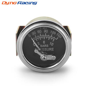 Manomètre de pression d'huile mécanique de 52 mm (2 pouces) 0-150 PSI/0-10 bar, composants en acier inoxydable, laiton et plastique, réglage manuel, alarme - Product Image 2