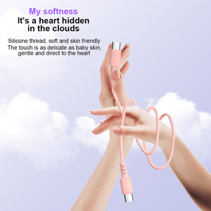 Kinglen 1m đẹp Cáp USB 6A nhanh sạc cáp dữ liệu Micro/IP/Type-C màu - Product Image 4