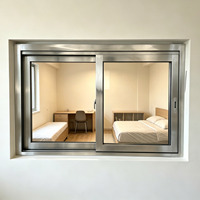 Ventana Corredera de Acero Inoxidable de Bajo Costo para Proyectos de Construcción Residencial, Directo de Fábrica, Proveedor Chino
