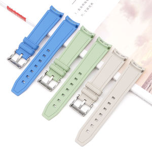 Bracelet de montre personnalisé en Silicone de haute qualité, extrémité incurvée de 20mm pour Omega Joint moonwatch - Product Image 6