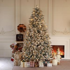 Toptan lüks ayakta taban 10ft 10ft için Prelit kar akın yağ yapay noel dekoratif ağaçlar - Product Image 1