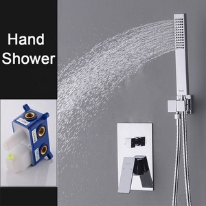 YIDA Hotel de lujo Brass Rainfall Spray Shower System Metallic Thermo Control Pressure Boost Grifos de <span class=keywords><strong>ducha</strong></span> de baño - Product Image 4