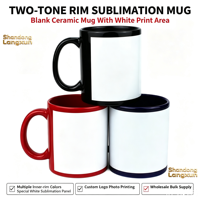 Prix d'usine, vente en gros, mugs en céramique fluorescents créatifs de 11 oz, personnalisables, impression par sublimation, logo personnalisé, gravure au laser