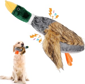 Sıcak satış ördek şekli Squeaky köpek oyuncak yavru yeşilbaş ördek orta küçük köpekler için dolması köpek oyuncaklar - Product Image 1