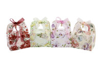 Boîtes en papier pour bonbons et friandises de fête de mariage avec poignée et ruban, 2 tailles, boîtes d'emballage cadeau pour fête nuptiale, anniversaire