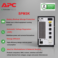 SPM3K 3kVA/2400W Onduleur monophasé en ligne avec batterie intégrée pour la sauvegarde de l'alimentation des serveurs, des équipements réseau et de bureau